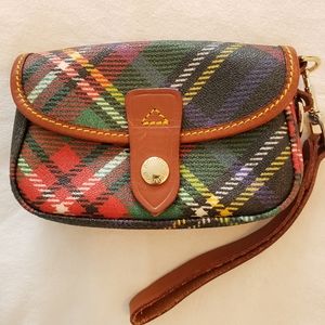 Dooney and Bourke Tartan plaid pattern small Pouch